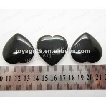 35MM Heart shape Black Onyx stone,high polished,high quality,natural heart shape stone